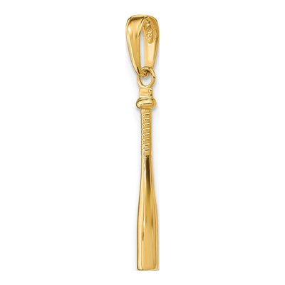 14K Yellow Gold 3-D Baseball Bat Pendant – view 6