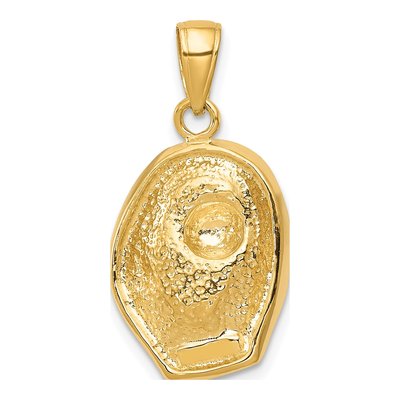 14K Yellow Gold Baseball Glove Ball Pendant – view 5