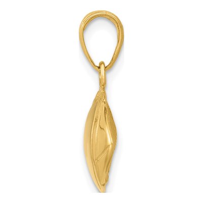 14K Yellow Gold Football Pendant – view 3