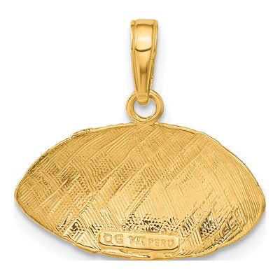 14K Yellow Gold Football Pendant – view 4