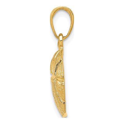 14K Yellow Gold Basketball Pendant – view 3