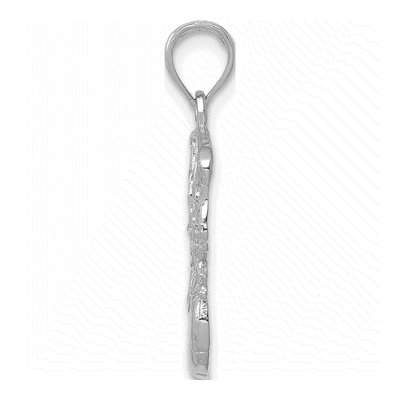 14K White Gold Basketball Net Pendant – view 3