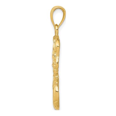 14K Yellow Gold Basketball Net Pendant – view 3