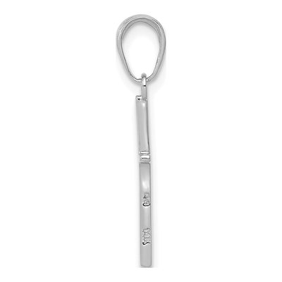 14K White Gold Cross Pendant – view 3