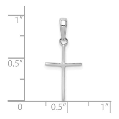 14K White Gold Cross Pendant – view 4