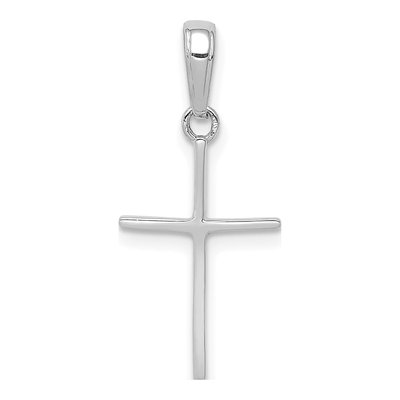 14K White Gold Cross Pendant – view 5