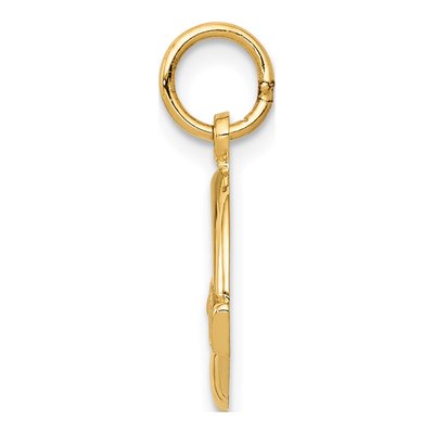 14K Yellow Gold Claddagh Charm Pendant – view 3