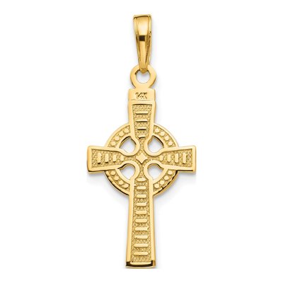 14K Yellow Gold Reversible Celtic Cross Pendant – view 5