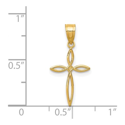 14K Yellow Gold Passion Cross Pendant – view 4