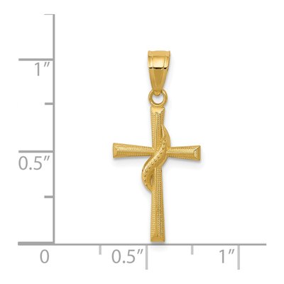 14K Yellow Gold Cross Pendant – view 4