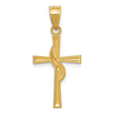 14K Yellow Gold Cross Pendant – view 5