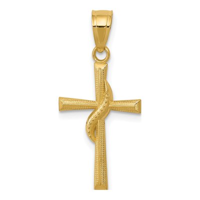 14K Yellow Gold Cross Pendant