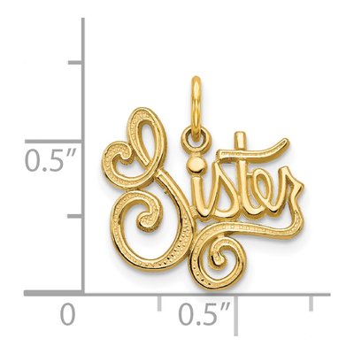 14K Yellow Gold Sister Pendant – view 5