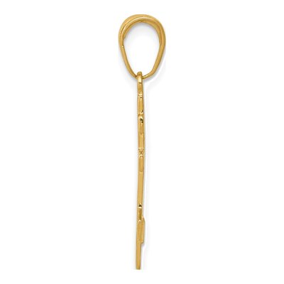 14K Yellow Gold Eastern Orthodox Cross Pendant – view 3