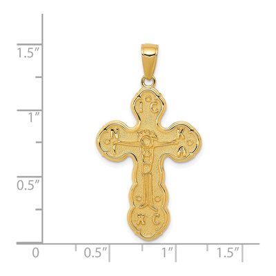14K Yellow Gold Crucifix Pendant – view 4