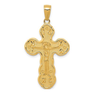 14K Yellow Gold Crucifix Pendant