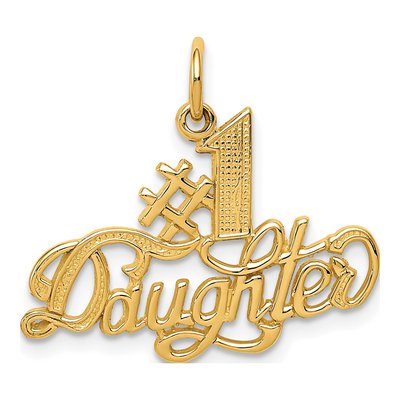 14K Yellow Gold Daughter Number 1 Pendant