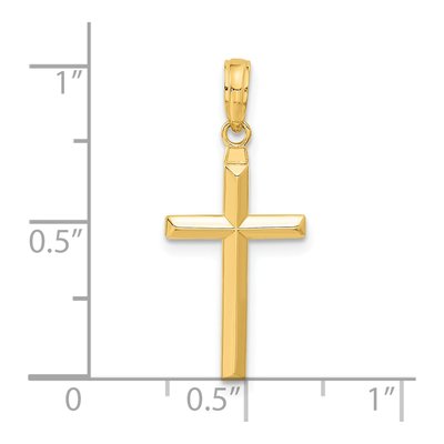 14K Yellow Gold Reversible Latin Cross Pendant – view 5