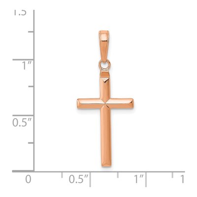 14K Rose Gold Reversible Latin Cross Pendant – view 4