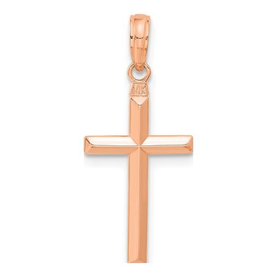 14K Rose Gold Reversible Latin Cross Pendant – view 5