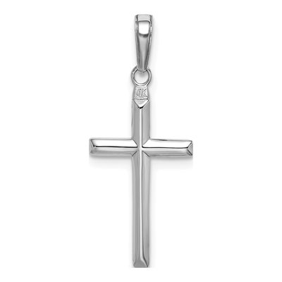 14K White Gold Reversible Latin Cross Pendant – view 4