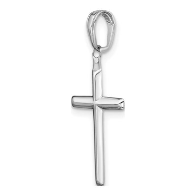 14K White Gold Reversible Latin Cross Pendant – view 5