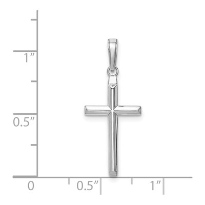 14K White Gold Reversible Latin Cross Pendant – view 6