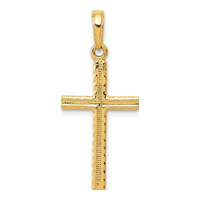 14K Yellow Gold Latin Cross Pendant