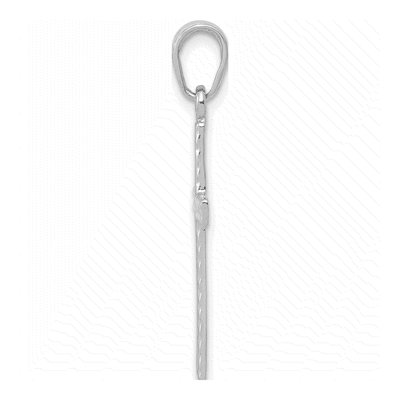 14K White Gold Latin Cross Pendant – view 3