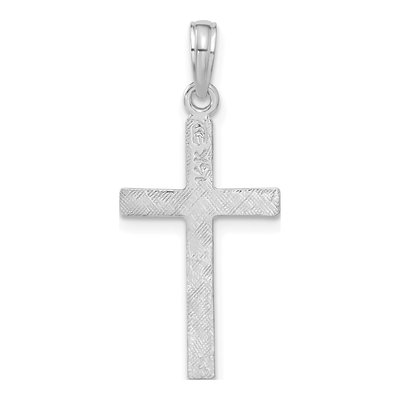 14K White Gold Latin Cross Pendant – view 4