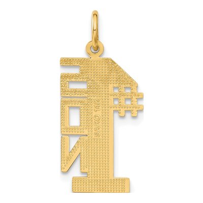 14K Yellow Gold SON Number 1 Pendant – view 4