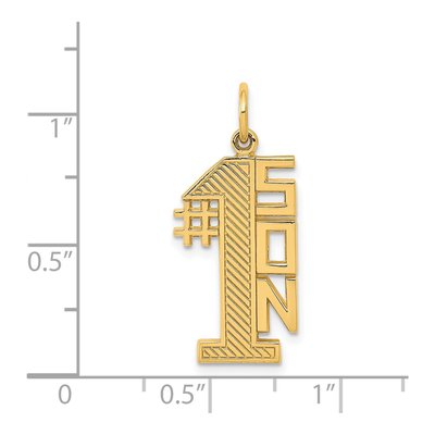 14K Yellow Gold SON Number 1 Pendant – view 5
