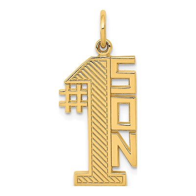 14K Yellow Gold SON Number 1 Pendant