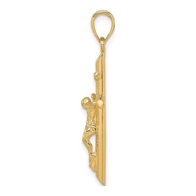 14K Yellow Gold INRI Crucifix Pendant – view 3