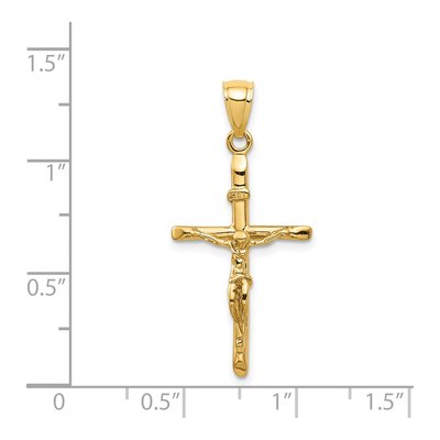 14K Yellow Gold INRI Crucifix Pendant – view 4
