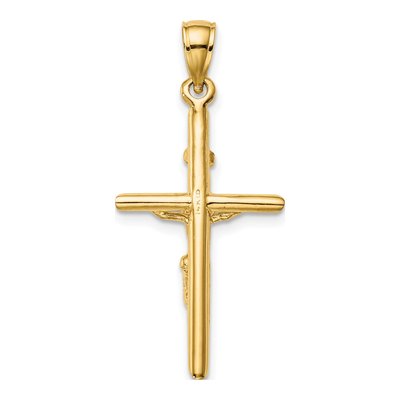 14K Yellow Gold INRI Crucifix Pendant – view 5
