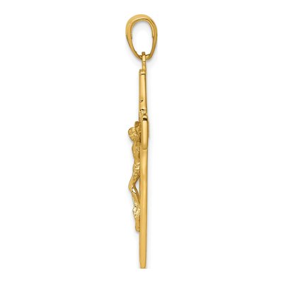 14K Yellow Gold Latin Crucifix Pendant – view 3