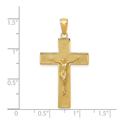 14K Yellow Gold Latin Crucifix Pendant – view 4