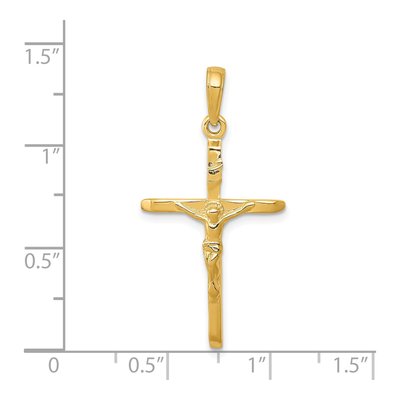 14K Yellow Gold Crucifix Pendant – view 4