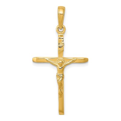 14K Yellow Gold Crucifix Pendant