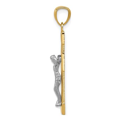 14K Two-Tone Gold Crucifix Pendant – view 3