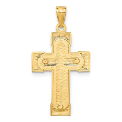 14K Two-Tone Gold Crucifix Pendant – view 4