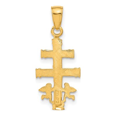 14K Yellow Gold Cara Vaca Crucifix Pendant – view 4