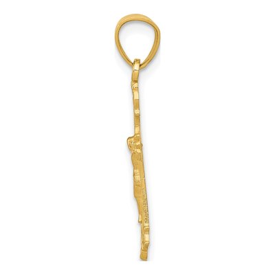 14K Yellow Gold Small Crucifix Pendant – view 3