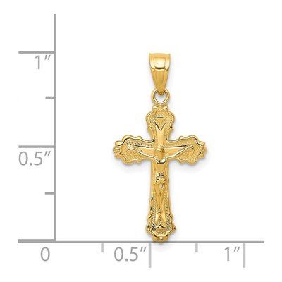 14K Yellow Gold Small Crucifix Pendant – view 4