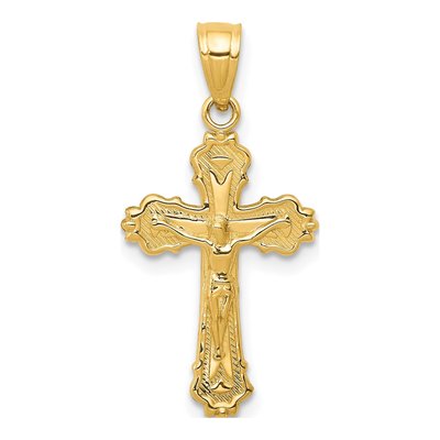 14K Yellow Gold Small Crucifix Pendant