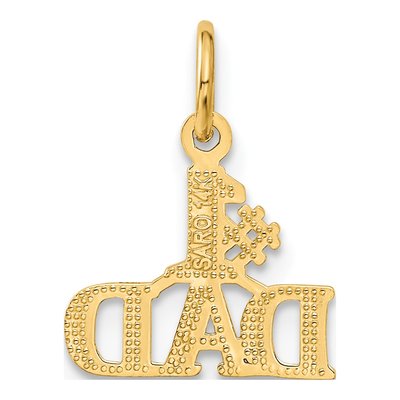 14K Yellow Gold DAD Number 1 Pendant – view 4