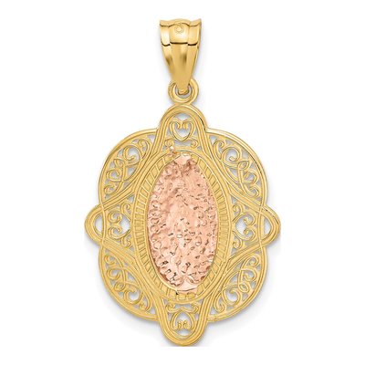 14K Two-Tone Gold Our of Guadalupe Pendant – view 4