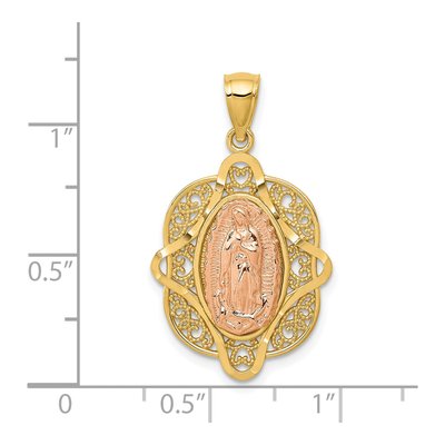 14K Two-Tone Gold Our of Guadalupe Pendant – view 5
