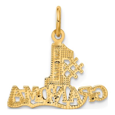 14K Yellow Gold Grandma Number 1 Pendant – view 4
